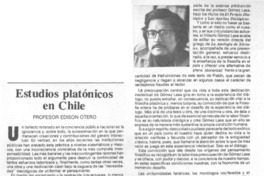 Estudios platónicos en Chile.