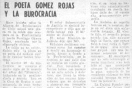 El poeta Gómez Rojas y la burocracia