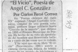 El vicio", poesía de Angel C. González