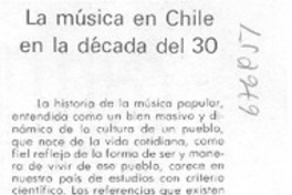 La música escuchada en Chile en la década de 1930