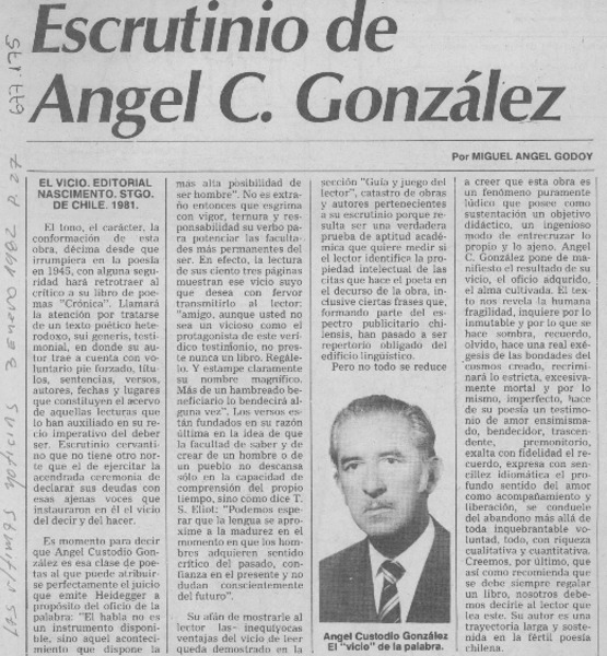 Escrutinio de Angel C. González