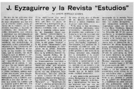 J. Eyzaguirre y la revista "Estudios"