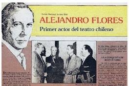 Alejandro Flores primer actor del teatro chileno