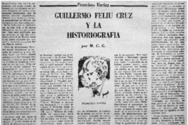 Guillermo Feliú Cruz y la historiografía