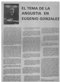 El tema de la angustia en Eugenio González.
