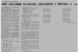 Inés Gallardo Alvarado, educadora y poetisa.