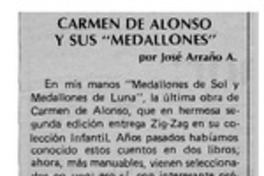 Carmen de Alonso y su "medallones"