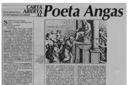 Carta abierta al poeta Angas