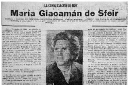 María Giacamán de Sfeir [entrevista]