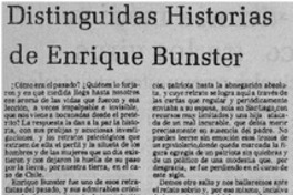 Distinguidas historias de Enrique Bunster