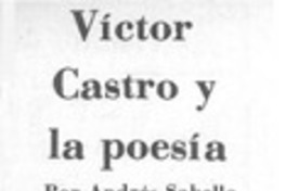 Víctor Castro y la poesía
