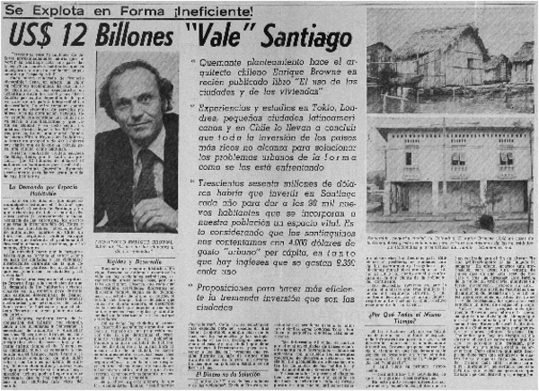 US$ 12 billones "Vale" Santiago.