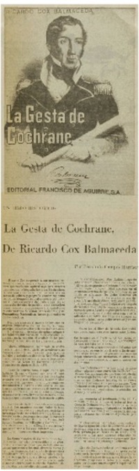 La Gesta de Cochrane, de Ricardo Cox Balmaceda