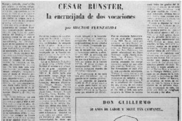 César Bunster, la encrucijada de dos vocaciones
