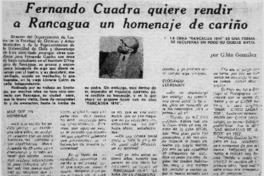 Fernando Cuadra quiere rendir a Rancagua un homenaje de cariño [Entrevista]