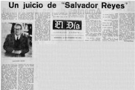 Un juicio de "Salvador Reyes".