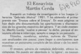 El ensayista Martín Cerda