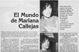 El Mundo de Mariana Callejos : [Entrevista]