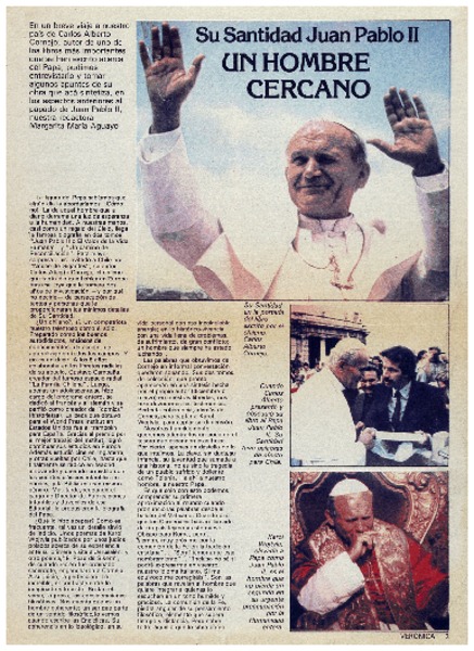Su santidad Juan Pablo II un hombre cercano.