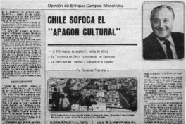 Chile sofoca el "apagon cultural"