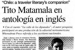 Tito Matamala en antología en inglés.