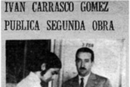 Ivan Carrasco Gómez pública segunda obra.