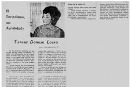 Teresa Donoso Loero : [Entrevista]