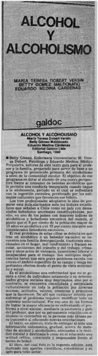 Alcohol y alcoholismo.