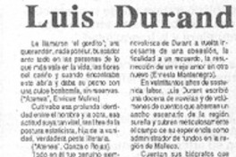 Vigencia de Luis Durand