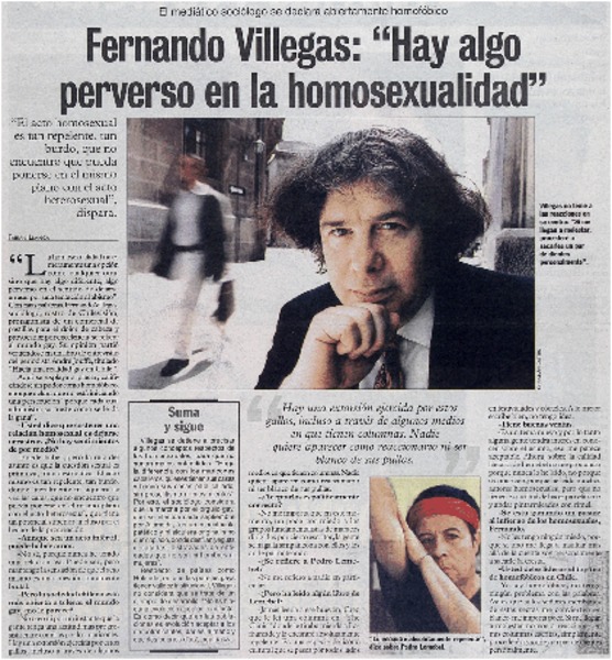 Fernando Villegas: "Hay algo perverso en la homosexualidad" : [entrevista]