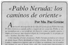 Pablo Neruda: los caminos de oriente"
