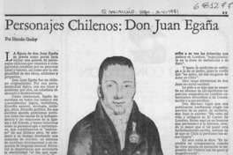 Personajes chilenos, don Juan Egaña
