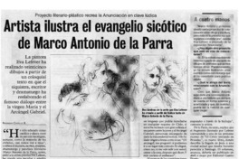 Artista ilustra el evangelio sicótico de Marco Antonio de la Parra.