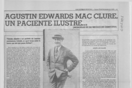 Agustín Edwards Mac Clure, un paciente ilustre --