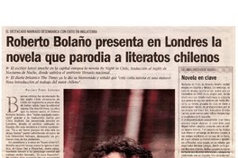 Roberto Bolaño presenta en Londres la novela que parodia a literatos chilenos : [Entrevista]