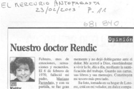 Nuestro doctor Rendic