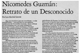 Nicomedes Guzmán: retrato de un desconocido