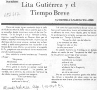 Lita Gutiérrez y el tiempo breve