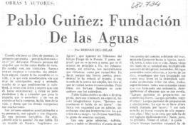 Pablo Guíñez: fundación de las aguas