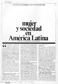 Mujer y sociedad en América Latino : [entrevista]
