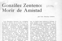 González Zenteno: morir de amistad