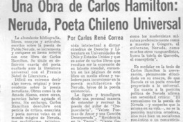 Una obra de Carlos Hamilton Neruda, poeta chileno universal