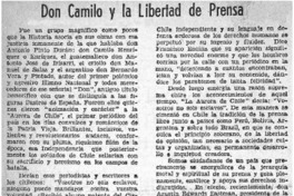 Don Camilo y la libertad de prensa.