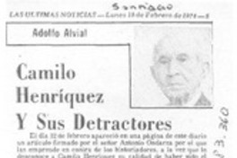 Camilo Henríquez y sus detractores