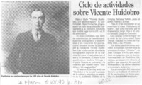 Ciclo de actividades sobre Vicente Huidobro.