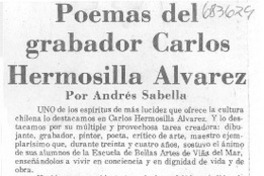 Poemas del grabador Carlos Hermosilla Alvarez
