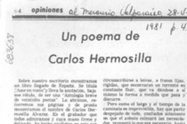 Un Poema de Carlos Hermosilla