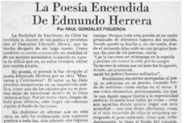 La poesía encendida de Edmundo Herrera