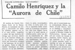 Camilo Henríquez y la "Aurora de Chile".
