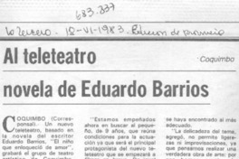 Al teleteatro novela de Eduardo Barrios.
